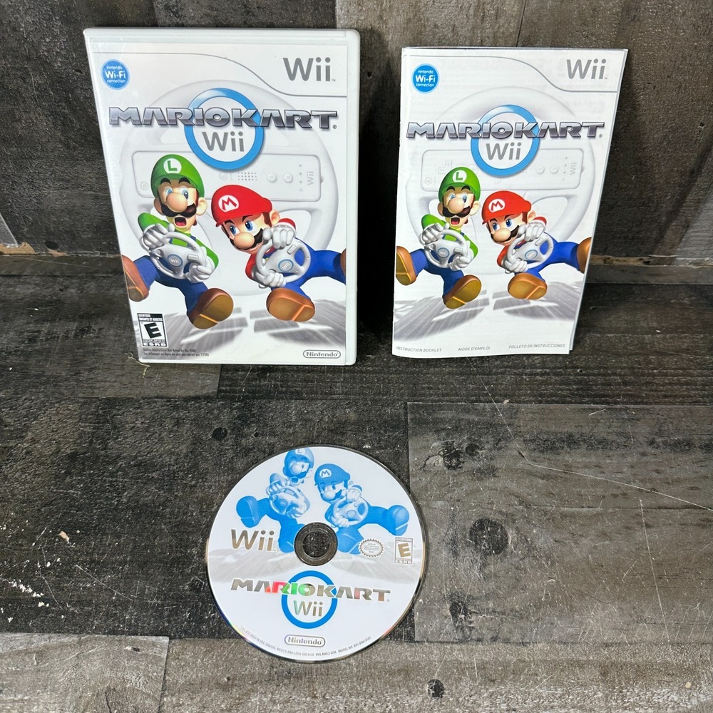 Mario Kart Wii Nintendo Wii 2008 Complete CIB w/ Manual Tested Working